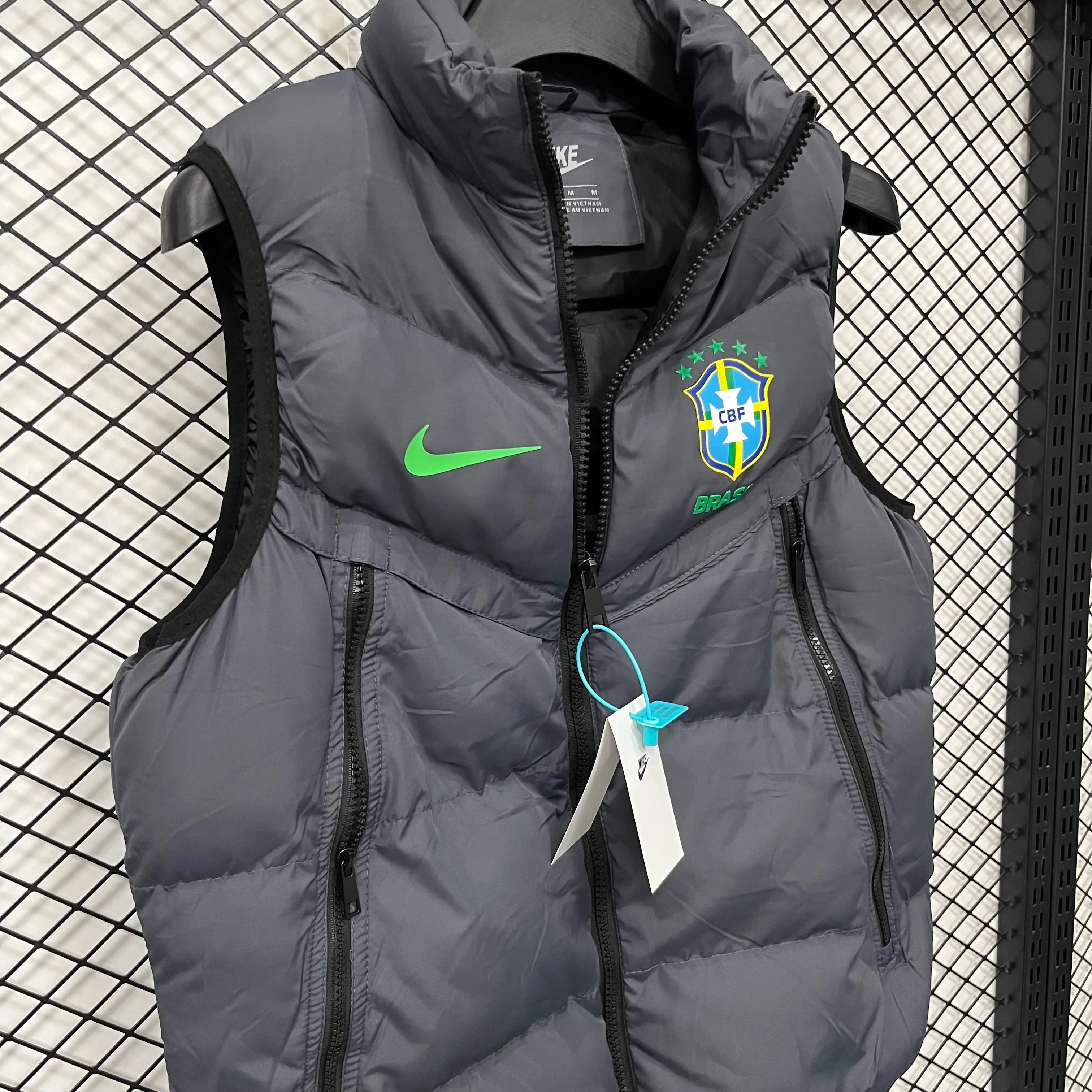 Doudoune Sans Manches Brésil Grise – Édition Drip Seleção Ma boutique